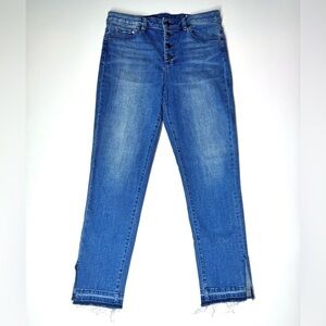 Vince Camuto Womens High Rise Denim Frayed Skinny Blue Jeans Size- 29/8